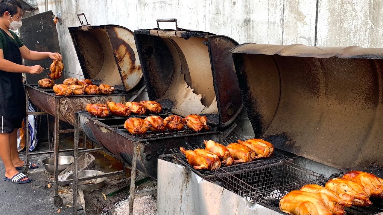 Ein ganzes Huhn unter einem Eimer gebraten! Eine ungewöhnliche Art, ein knuspriges Abendessen zuzub