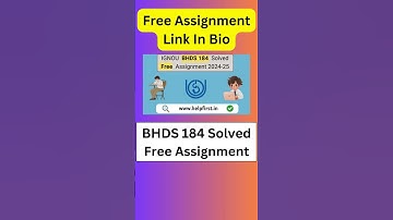 IGNOU BHDS 184 Solved Free Assignment 2024-25  #ignou #ignouassignment #helpfirst
