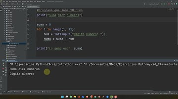 For - Suma 10 números