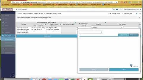 Creating a Summary of Findings Table in GradePro