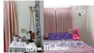 Room makeover/Cozy asthetic makeover/Malayalam/Pink and white bedroom/Studyarea/Dream Decor/Decorate