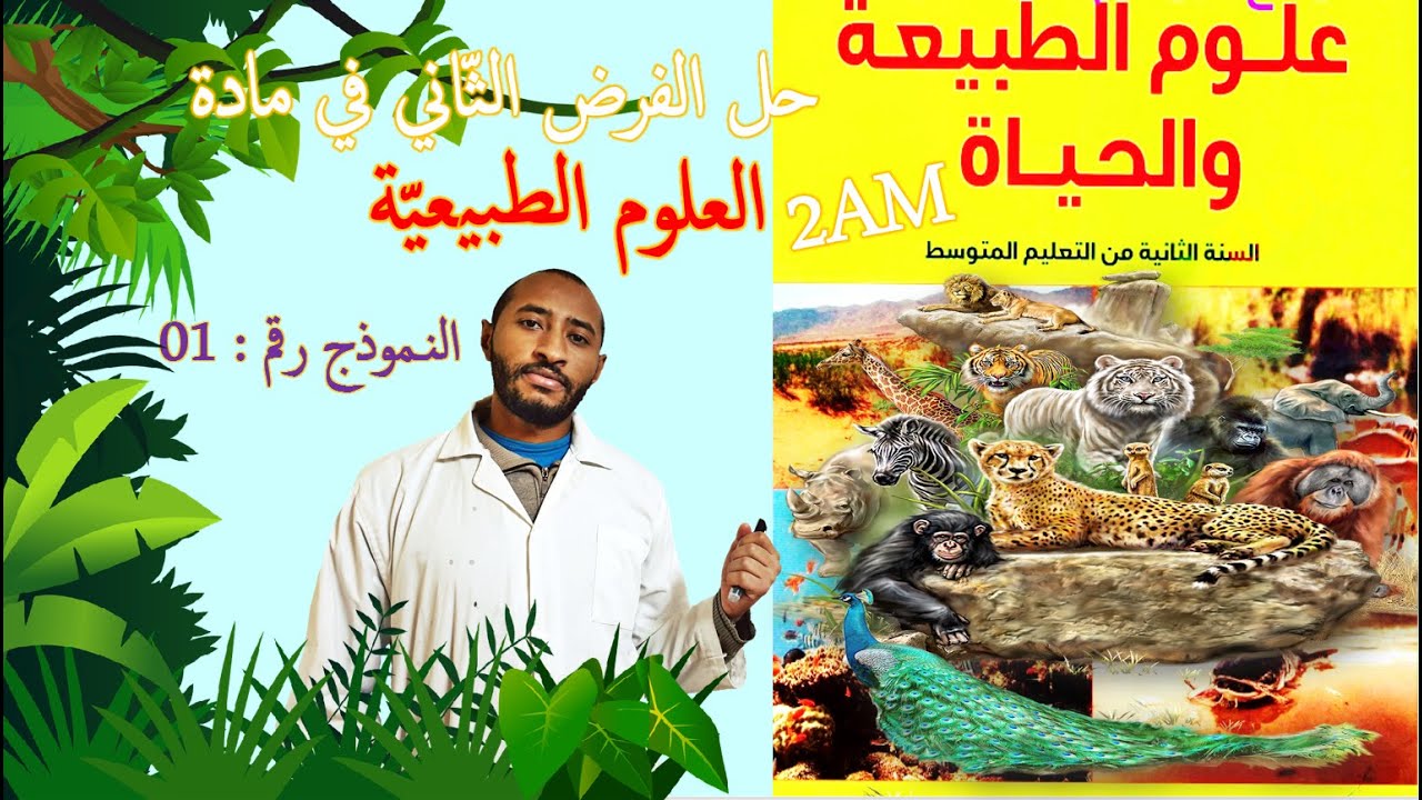 حل الفرض الثاني في مادة علوم الطبيعة والحياة🔍 السنة الثانية متوسط 2G 👀النموذج رقم 01