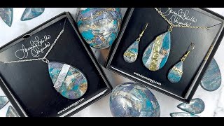 POLYMER CLAY JEWELRY & EGGSHELL TUTORIAL: MARBLEIZED EGGS AND JEWELRY IN BLUES...