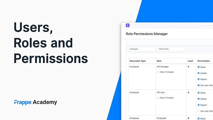 Users, Roles and Permissions - Managing your users in ERPNext