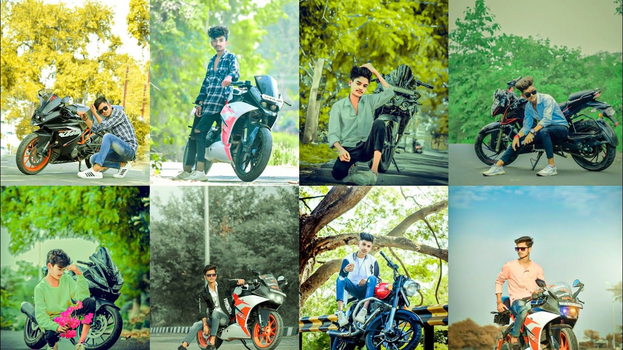 Outdoor Portrait Photoshoot : 5 Best Poses With Bike - YouTube