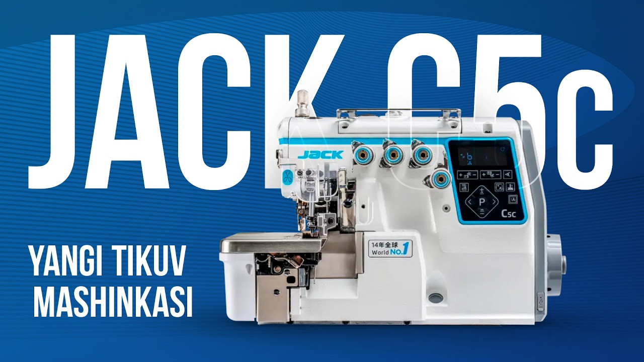 JACK C5C – So‘nggi rusumdagi avtomat overlok mashinkasi