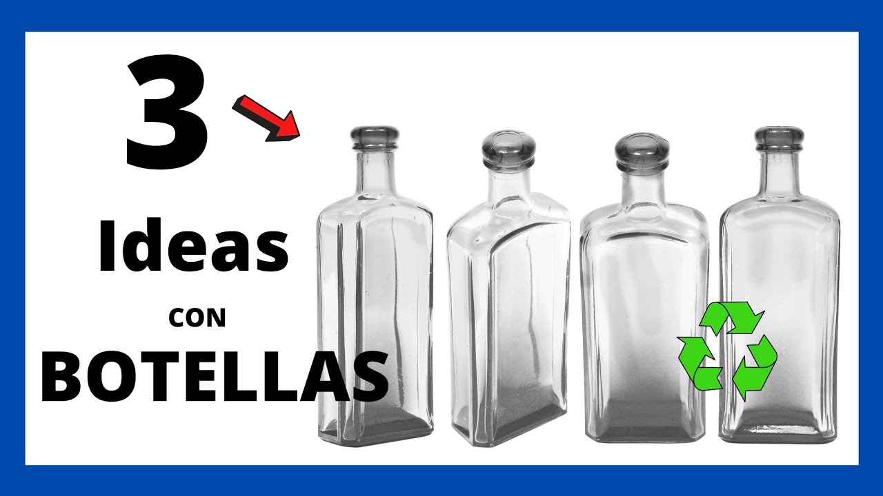 NO TIRES estos materiales!! ♻️ Cómo decorar botellas grandes de vidrio -  Ideas fáciles. 