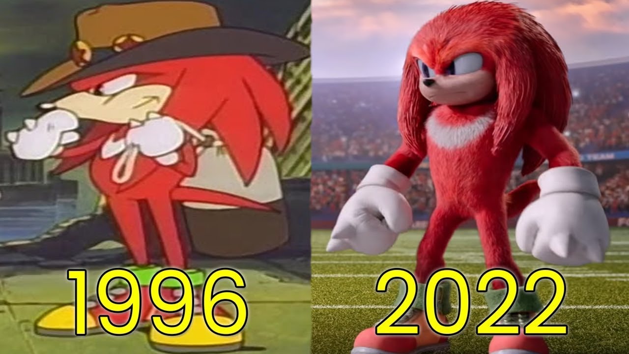 Evolution of Knuckles in Sonic Movies & TV (19962022) YouTube