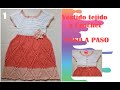 1/2 Vestido Tejido 👗: PASO A PASO 😍 talla 2 a 4 años