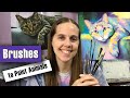 Best Brushes for Painting Animal Eyes, Noses, &amp; Whiskers - Acrylic Painting Tips