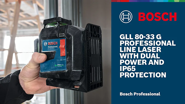 GLL 80-33 G Professional line laser with dual power and IP65 protection