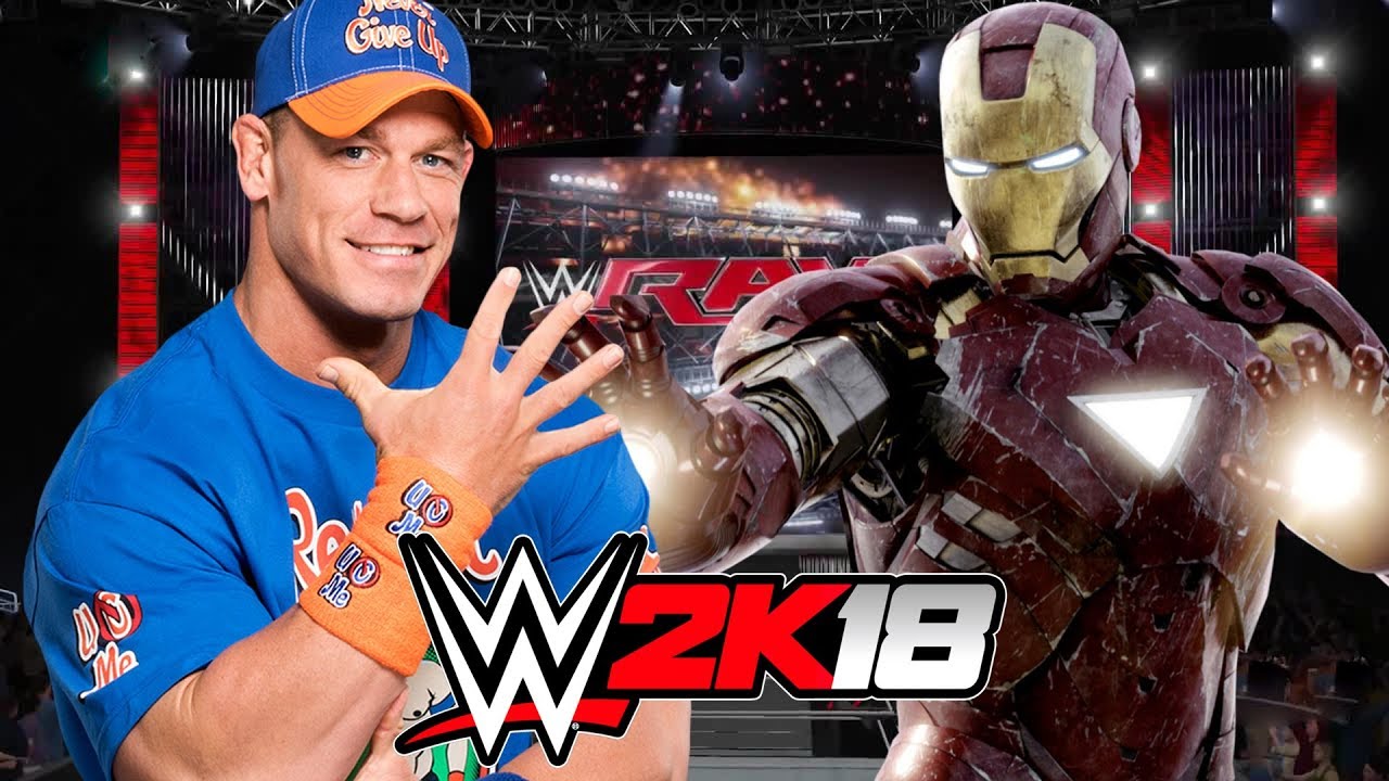 John Cena Vs Ironman Wwe 2k18 Gameplay Youtube - how to set lights in wwe2k18 roblox youtube