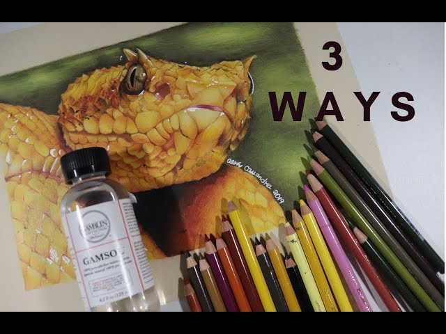 Blending with Gamsol Odorless Mineral Spirits  Hello! This is a short clip  of how I blend my colored pencil drawings with Gamsol Odorless Mineral  Spirits. This is what gives my drawings