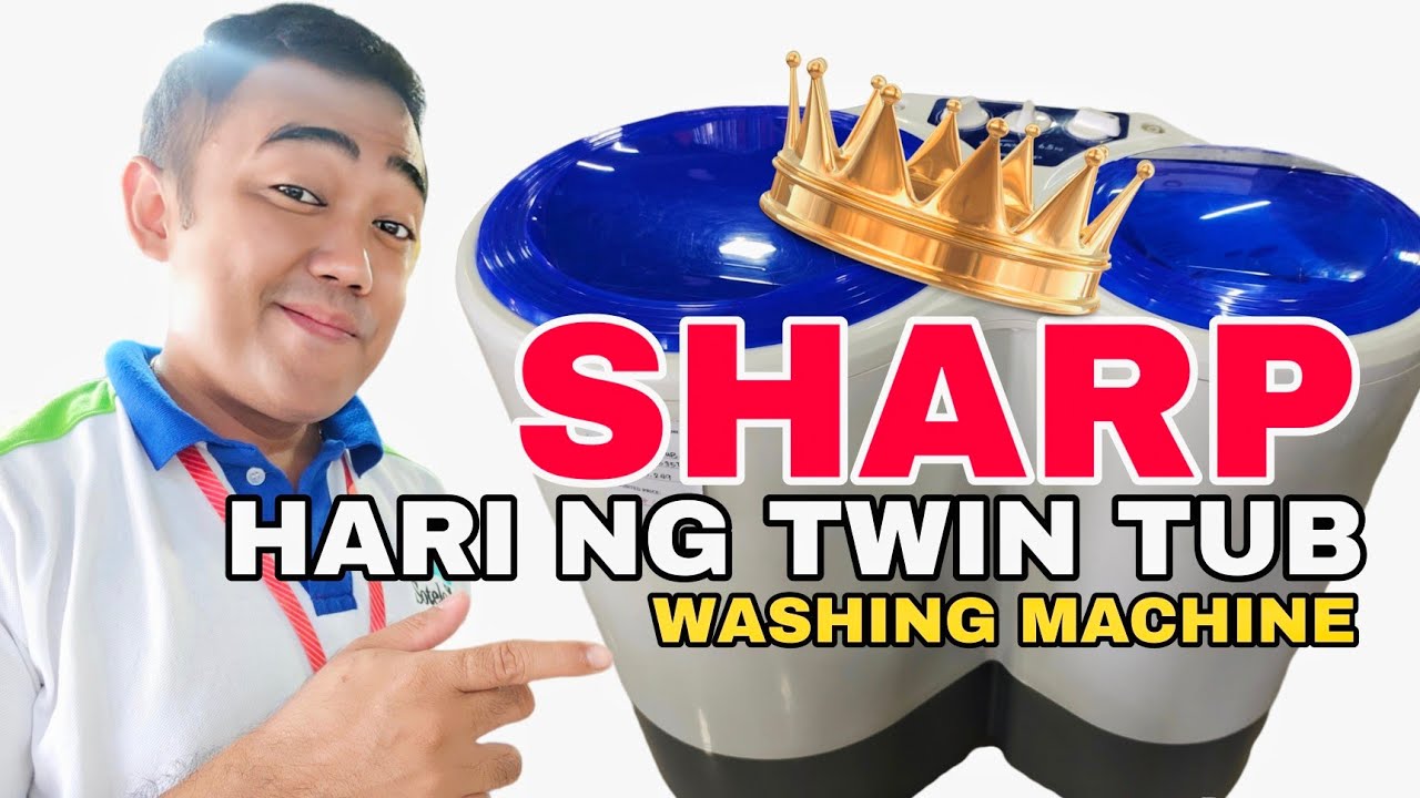 SHARP WASHING MACHINE TWIN TUB ES-6535T ANG HARI NG WASHING MACHINE!