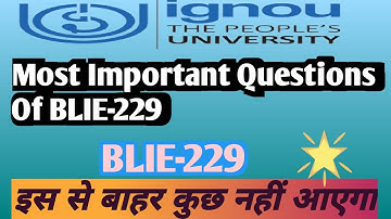 Most Important Questions Of BLIE-229 | Blie-229 important questions| #@LibraryAffairs #blis #ignou