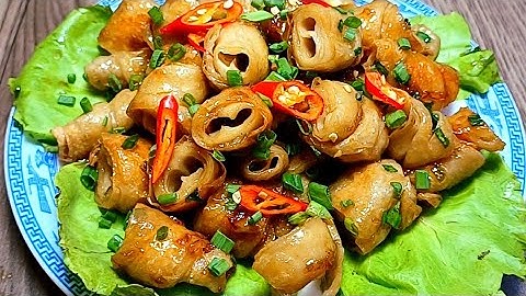 MÓN CHAY NGON -CÁCH LÀM MÌ CĂN RAM MẶN NGỌT- còn gọi là ruột heo chay giòn ngon khó cưỡng