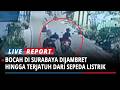 Bocah di Surabaya Dijambret Hingga Terjatuh dari Sepeda Listrik, Aksi Pelaku Terekam CCTV