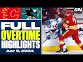 Calgary Flames at San Jose Sharks | FULL Overtime Highlights - April 9, 2024