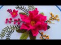 Brazilian Embroidery * Brazilian Flower * Flower embroidery * Needle weaving #malina_gm