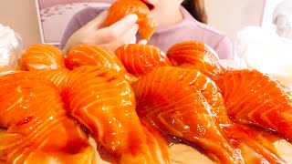 【ASMR】Pickled Salmon Sushi【English subtitles】Eating Sounds/mukbang