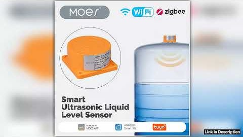 MOES Tuya WiFiZigbee Smart Ultrasonic Liquid Level Sensor Water Tank Monitor With RealTime Alarm