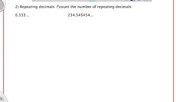 Alg 2 1.1 and 1.2 Real numbers and decimals
