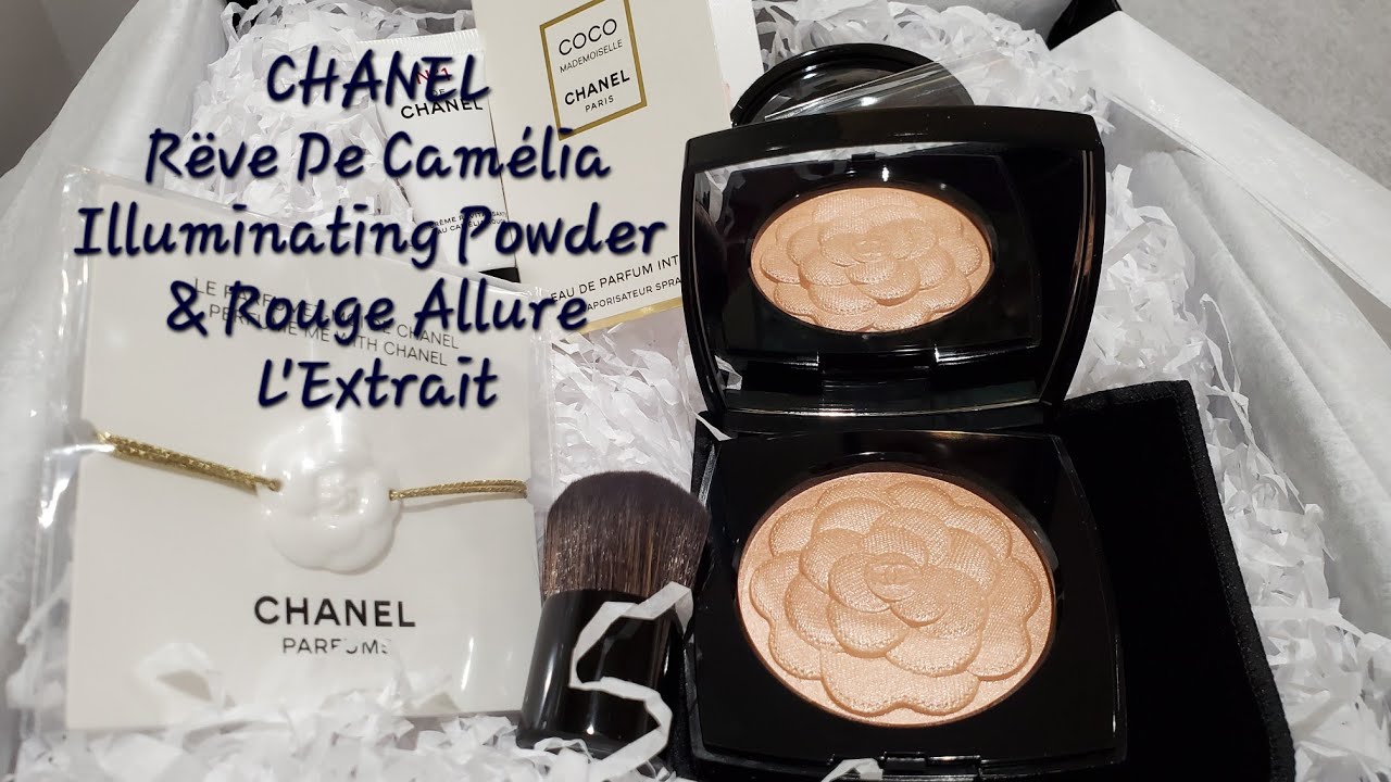 CHANEL Rêve De Camélia Illuminating Powder / Rouge Allure L'Extrait 