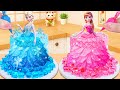 Frozen Elsa & Anna Doll Dress Cakes ❄️🎂 | アナとエルサのドールドレスケーキ | Sweet Japan