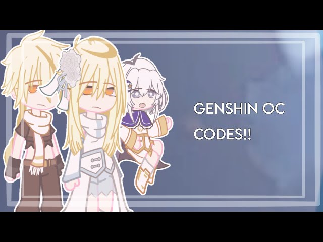 Genshin gacha ocs, Genshin impact oc offline codes