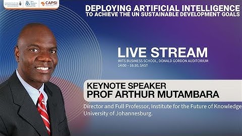 PUBLIC LECTURE: DEPLOYING ARTIFICIAL INTELLIGENCE TO ACHIEVE THE UN SUSTAINABLE DEVELOPMENT GOALS
