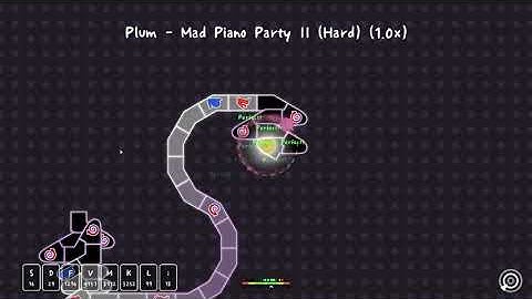 [ADOFAI] (Level 17) Plum - Mad Piano Party II (Hard) clear!