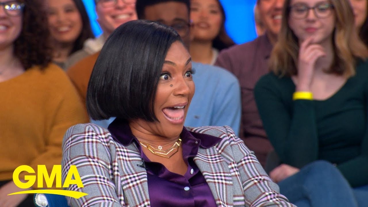 Tiffany Haddish shows off boss-like rhyming skills l GMA - YouTube