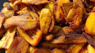 Yiga Okusiika Gonja Wa Snacks | Crispy & Crunchy Fried Plantain Crisps/Chips - Ugandan Street Snacks