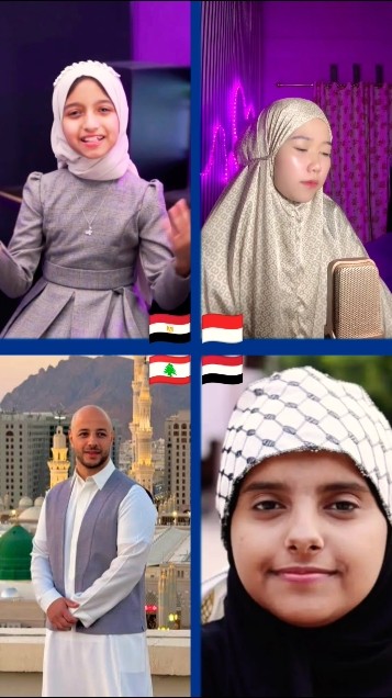 Qalbi Fil Madinah 4 Singers Nasheed #trending #muibmusic #maherzain #shorts