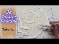 3d plaster painting plaster rose making art and craftcreativecat
