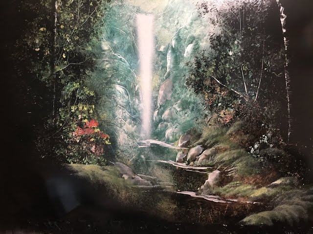 スプレーアート #1】 Waterfall and stream 滝と小川 - YouTube