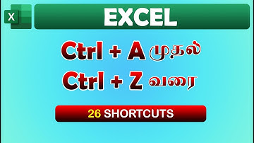 Ms-Excel Shortcut Keys In Tamil 👉 Ctrl+A to Ctrl+Z || Naveen Kumar