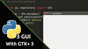 Python3 GUI with GTK+ 3 #1 เริ่มต้นกับหน้าต่างแรก