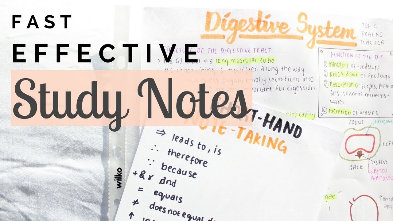 What's the best, most effective way to take notes?