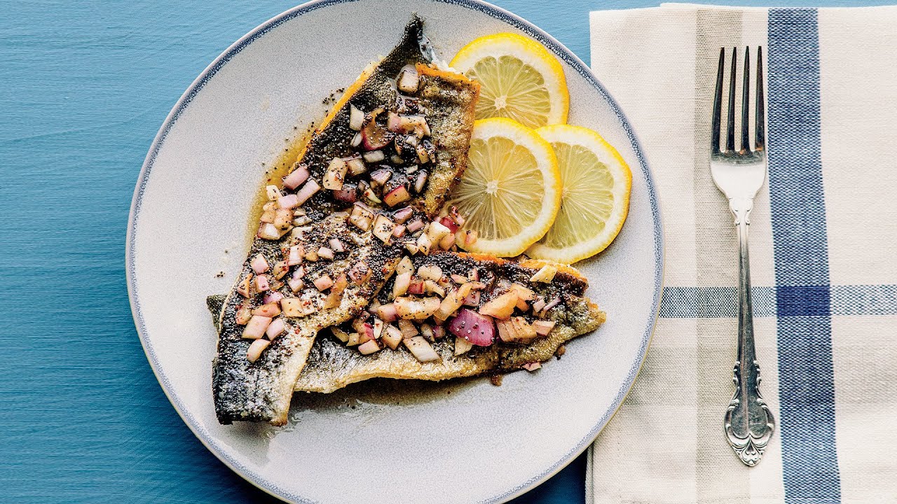 How to Make Seared Trout with Brown Butter Vinaigrette from Café