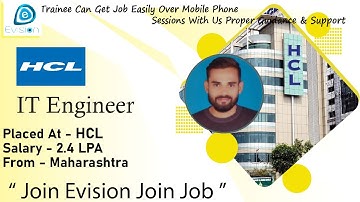 Congrats, Vipin | IT ENGINEER | 2.4 LPA | Got Selected as Associate IT Engineer in HCL Technologies