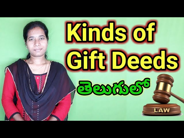 Gift Deed For Property Transfer In Telugu Sowjanya Lawyer Youtube