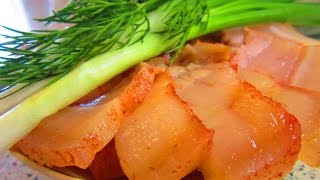Вкусное и нежное свиное сало с мясной прослойкой от Едокoff Вкусное и нежное свиное сало с мясной прослойкой от Едокoff