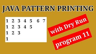 Celebrity JAVA PATTERN PRINTING PROGRAM NO 11 Wealth