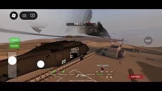 Helicopter cold start ride in rain desert of Afghanistan 