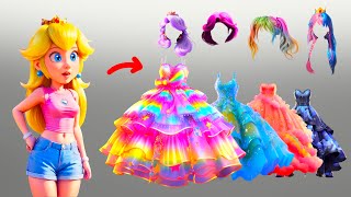 Princess Peach NEW Fashions Glow Up Compilation | Cartoon Wow