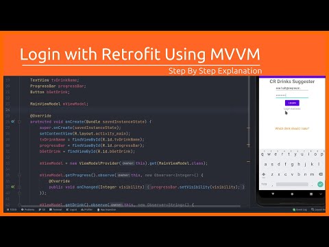 Login with Retrofit using MVVM Java | Step By Step Explanation