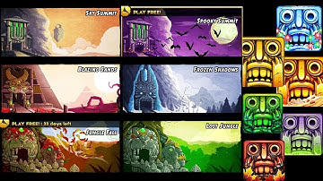 Temple Run 2 Sky Summit - Riding the Waterslide & Minecart