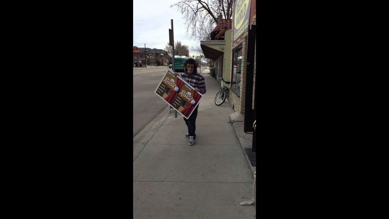 Spinning signs The Reveal in Boise Idaho costume shop YouTube
