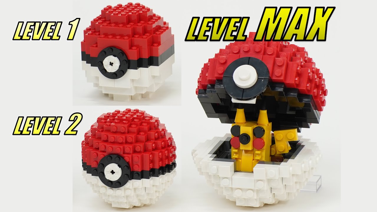 How to Build a Pokemon Ball with LEGO Bricks 